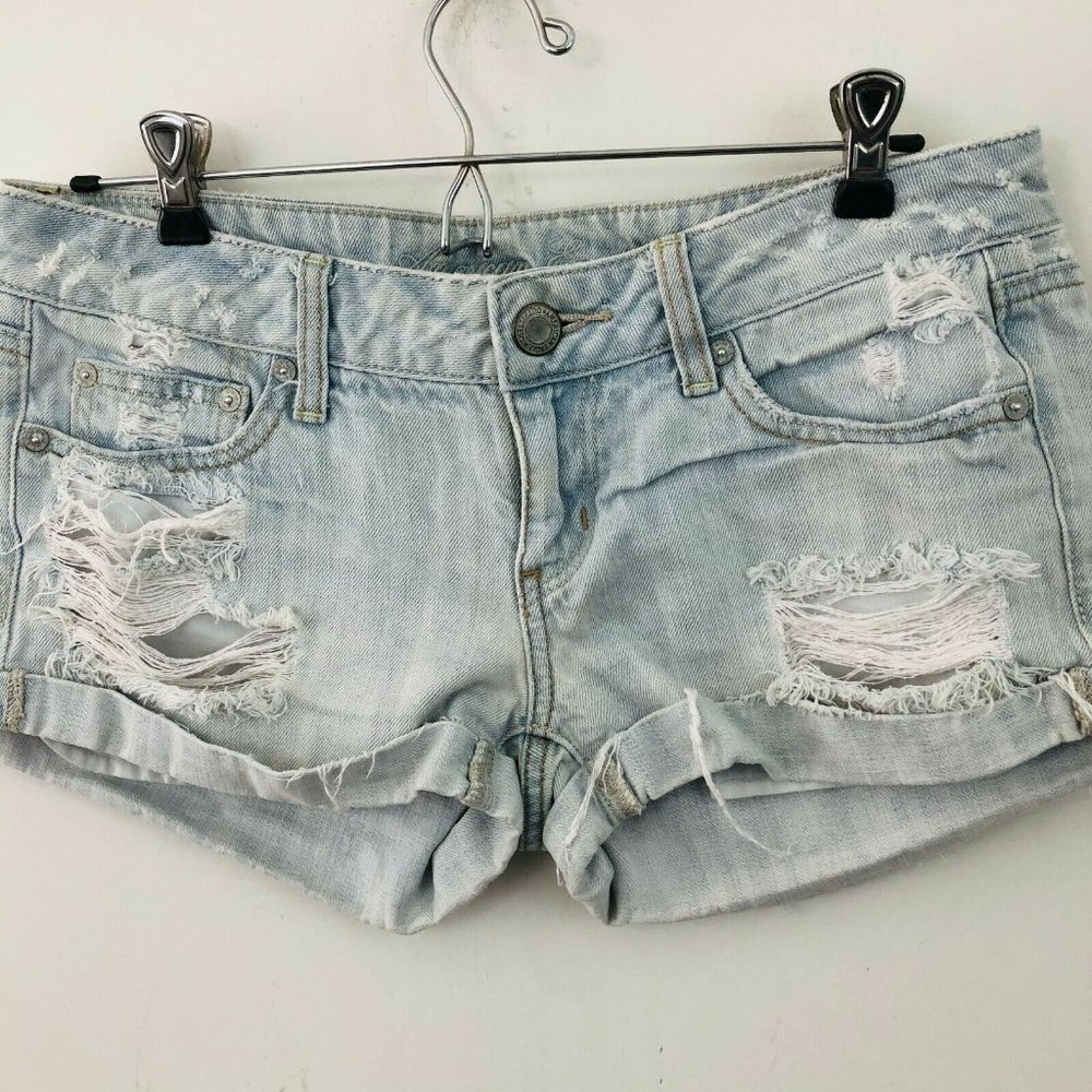 American Eagle Distressed Denim Mini Shorts
